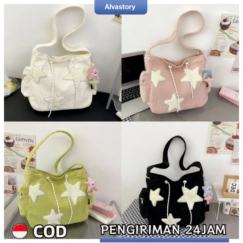 [Gudang Lokal] Mismi Sasha Bag Tas Selempang Wanita All Star Korean Sling Bag Perempuan Stylish