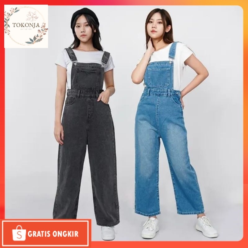 Baju Korea / Overall Jumpsuit Jeans Wanita Baju Kodok Wanita Korean Style Viral
