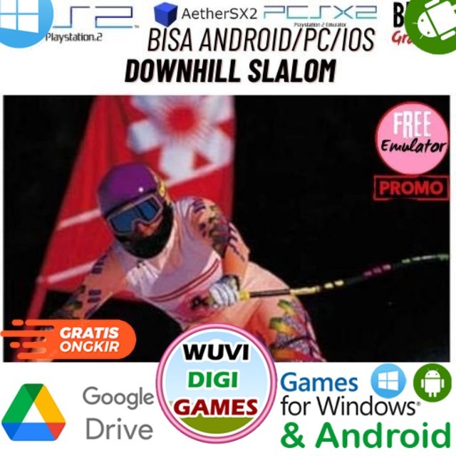Jual Game PS 2 Downhill Slalom | Bisa di PC / Android / IOS Plus Emulator | Beli 3 Gratis 1  - WuviD