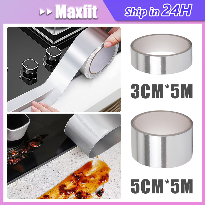 Lakban Aluminium Foil Tape Tahan Panas & Air 3Cm*5M 5Cm*5M / Tambal Lem Panci Bocor Serbaguna Untuk 