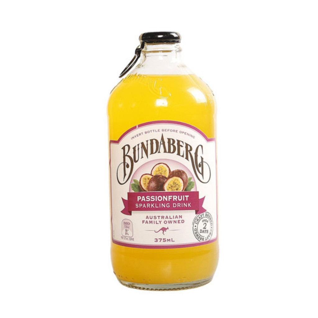 

Bundaberg PASSIONFRUIT sparkling drink 375 ml - soda minuman rasa buah