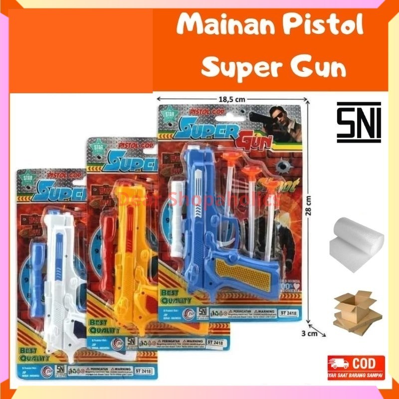 Mainan Anak Laki Laki Tembak Tembakan Pistol Ketapel/Mainan Anak Laki - laki Pistol Cop Super Gunn