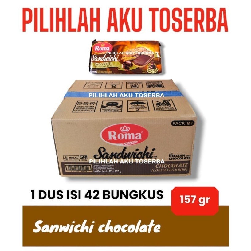 

ROMA SANDWICHI CHOCOLATE 157 gr - ( HARGA 1 DUS )