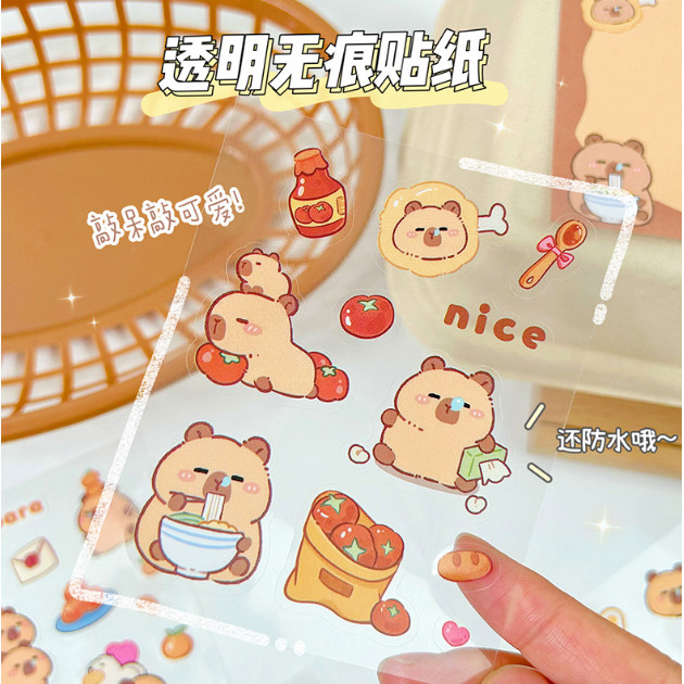 

Stiker dekorasi girl heart set 12 lbr karakter capybara lucu