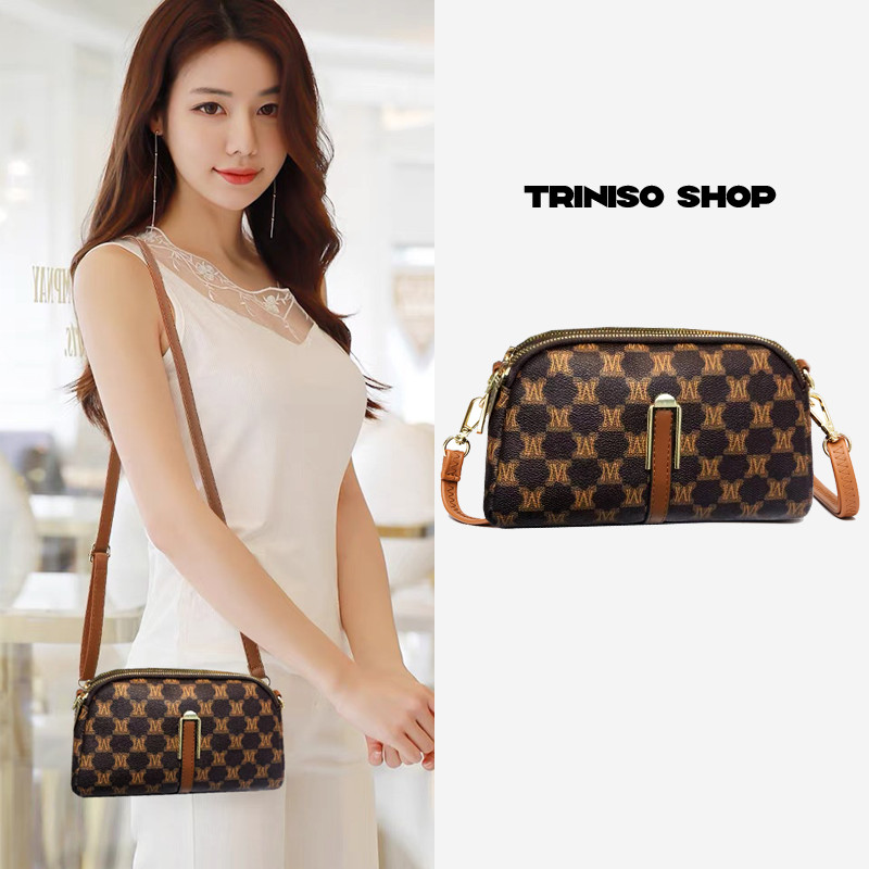 MAHBHELI.ya Tas Selempang Kulit Wanita Dompet Hp Cewek Rantai Luxury Mini Bag Tas Buat HP Dan Dompet