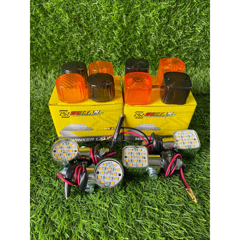 LAMPU SEIN LED SULTAN MODEL KOTAK BULAT Sein Riting Bulat Kotak Palu Reteng Palu Led Double Mika XTR