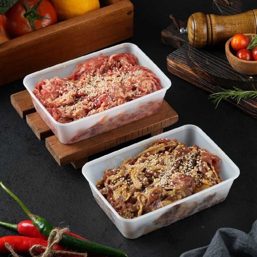 

BAH Daging Sapi Marinasi Teriyaki / Bulgogi / Blackpepper / BbQ US Beef Slice / Daging Sapi Bumbu gr