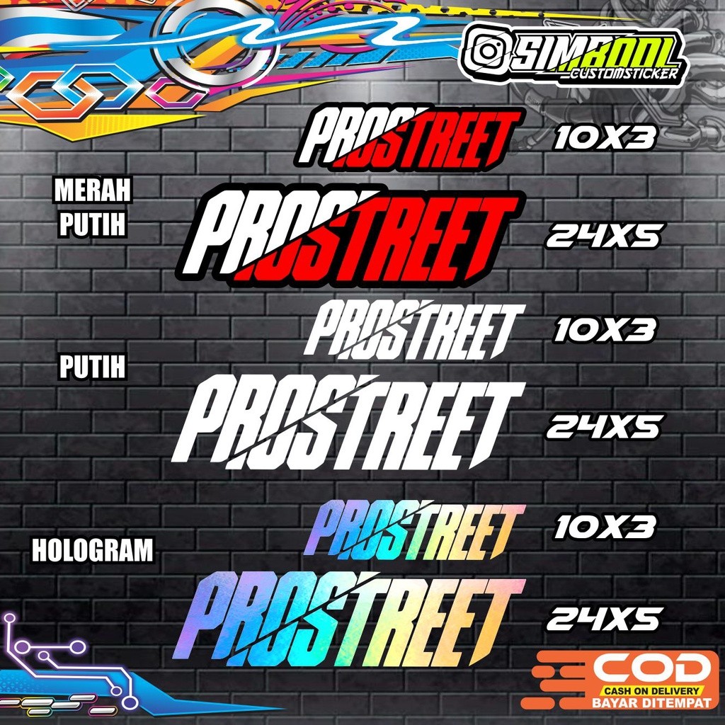 

PROSTREET - stiker cutting prostreet