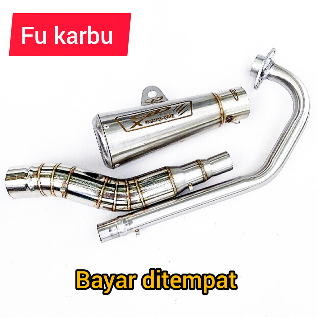 Knalpot racing cld x monster satria fu karbu fu injeksi full system SUARA GAHAR
