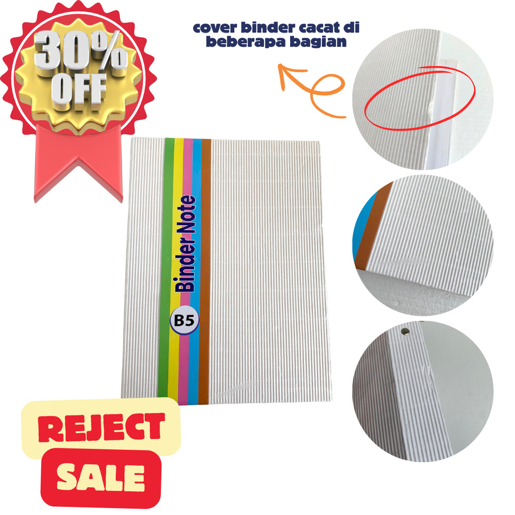 

REJECT SALE - Binder Note Multi Ring B5 Pastel Catatan Spiral Gelombang