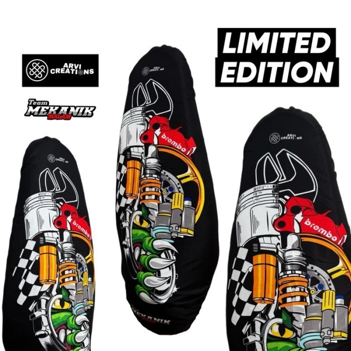 Sarung Jok Cover Seat Mekanik Malam ARVI Vespa Nmax Aerox PCX Vario