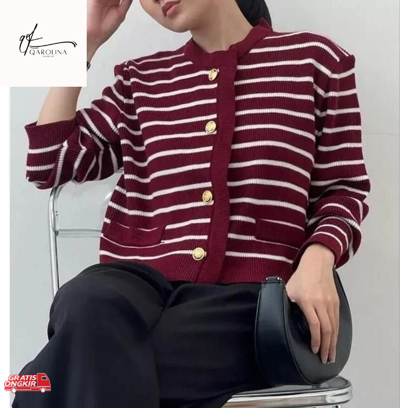 Baju Korea / LALISA KNIT CARDI PREMIUM /CARDIGAN RAJUT W ANITA TEBAL