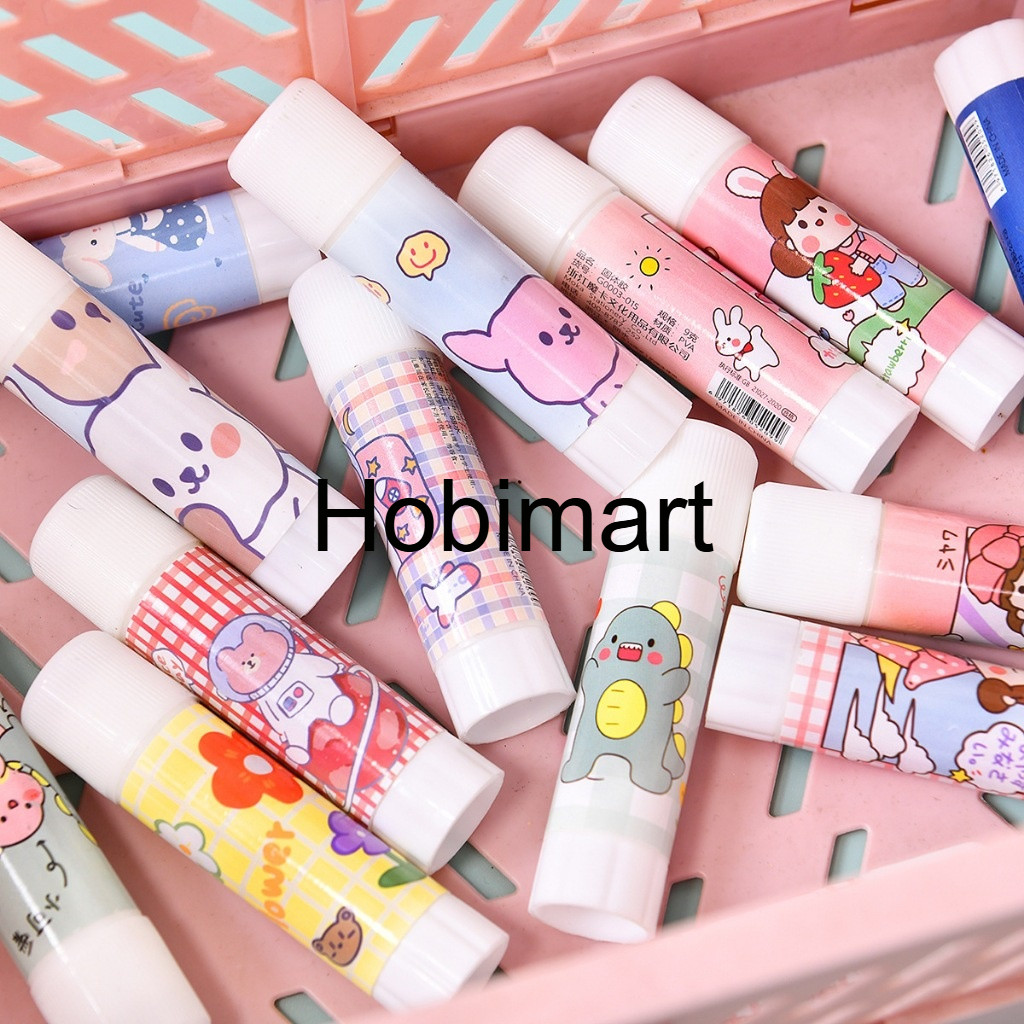 

UG Lem Perekat Kertas Glue Stick /Lem Stik Putar Sekolah Kantor Motif Korea Lucu/Lem Stik/