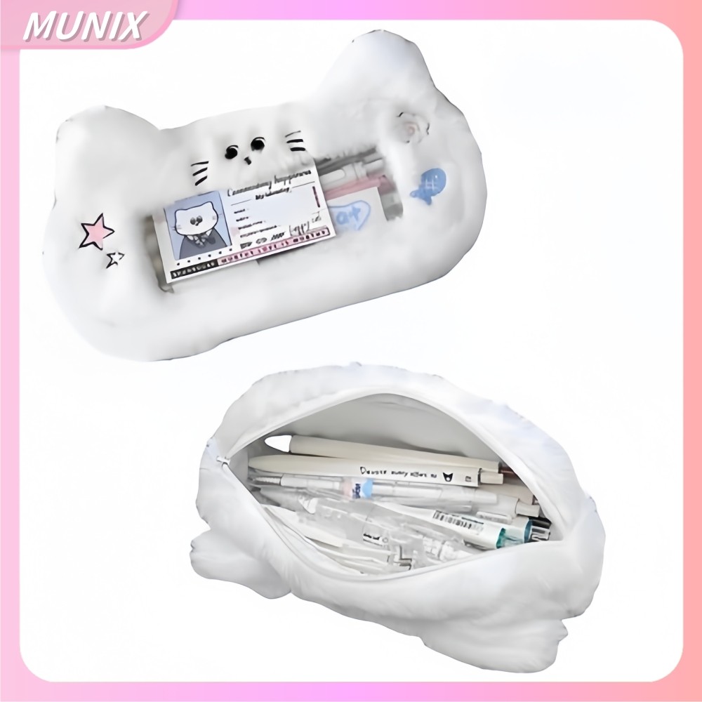 

【Ready-COD】Tempat Pensil Bulu Anjing Biru-Kapasitas Besar+Soft-Lucu untuk Sekolah