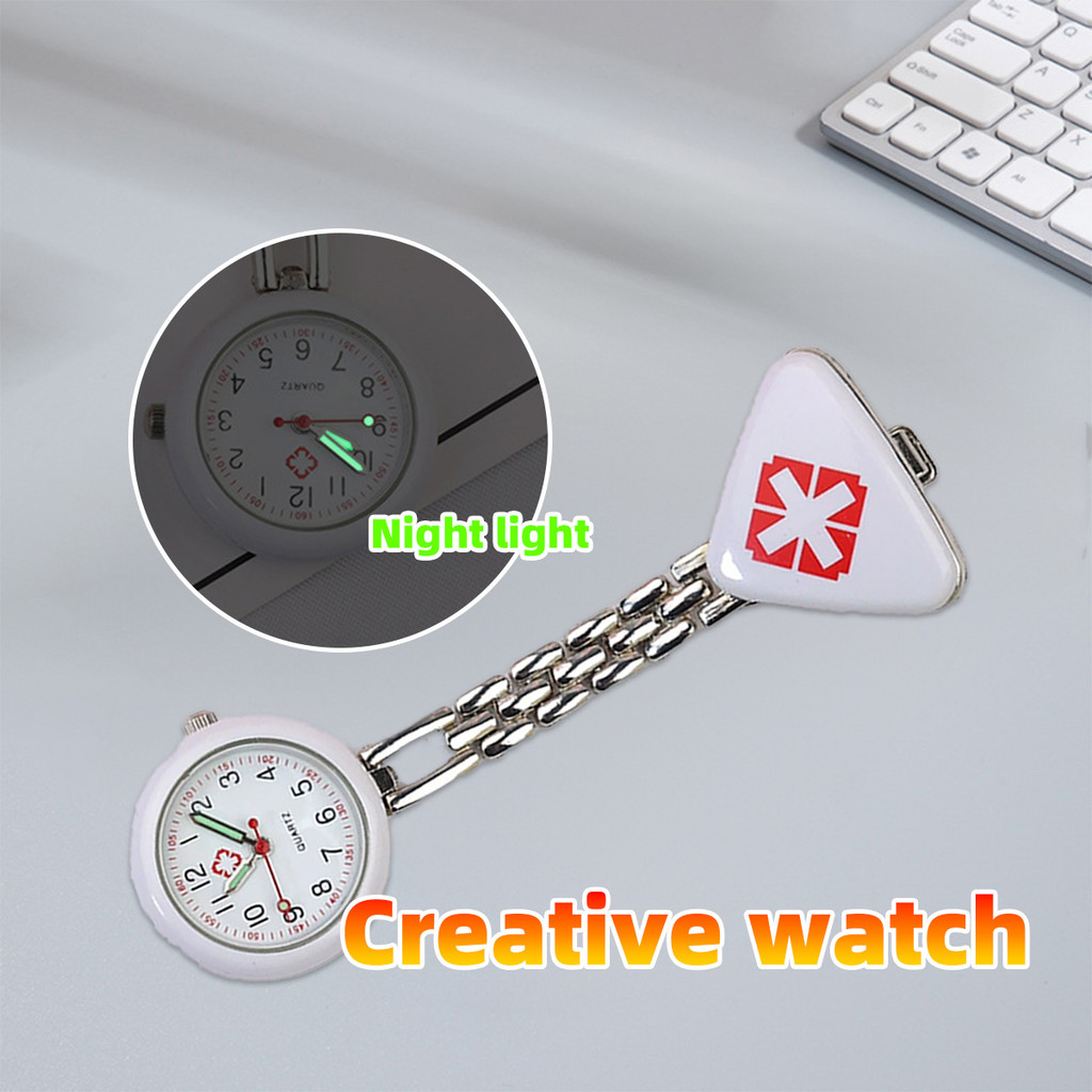 1pcs jam saku perawat medis Jam, Menit, dan Detik Klasik jam perawat gantungan kunci jam tangan