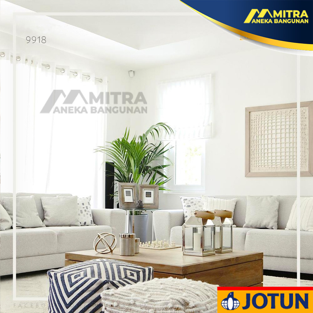 WOW CAT TEMBOK INTERIOR EKSTERIOR JOTUN MORNING FOG 9918 / CLASSIC WHITE PUTIH