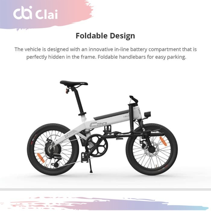 CLAI Original Xiaomi HIMO C20 Sepeda Listrik Elektrik Lipat c 20 250w Mijia