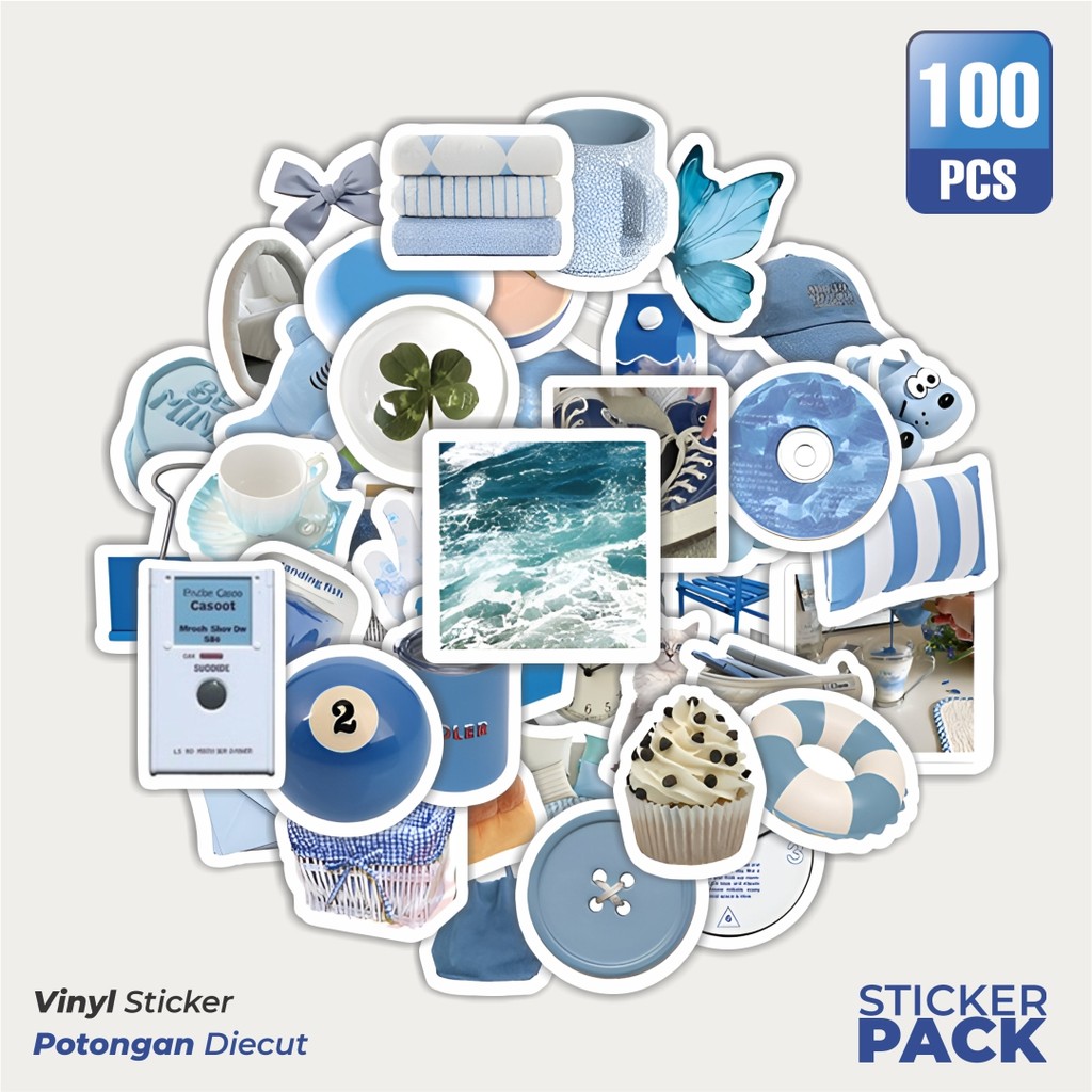 

Stiker Vinyl Stiker IKEA Biru Waterproof Aesthetic- Untuk Laptop, Motor, dan Helm - Paper Stationery Pack