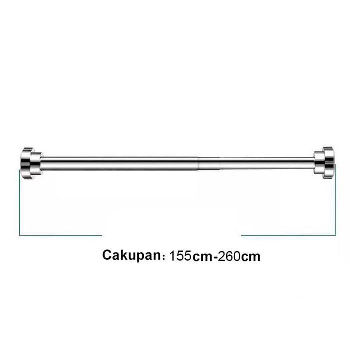 Tiang Gorden Fleksibel Jemuran Baju Tiang Jemuran Portable Stainless