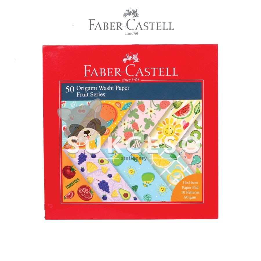 

Faber Kertas Origami Washi Paper Fruit Series Ukuran 16 x 16 cm / Kertas Lipat Motif Buah