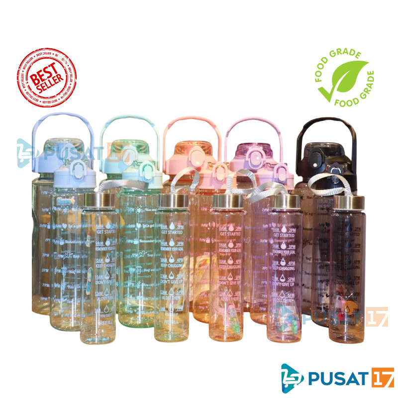 B27 BOTOL MINUM 3IN1 2 LITER 1 LITER 300ML BOTOL MINUM ANAK VIRAL SET BOTOL MINUM BERANAK BOTOL MINU