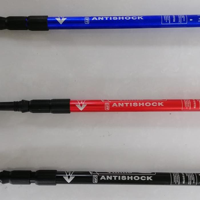 Trekking pole / track pole / tongkat hiking gunung - Biru Lurus 135 Terlaris