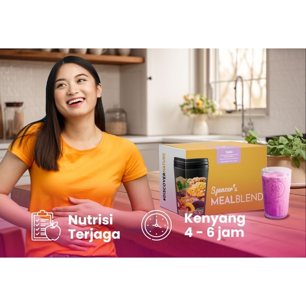 

Spencer's Mealblend Rasa Royal Taro- Spencer's mealblend Minuman pengganti makan mebantu program diet dan langsing