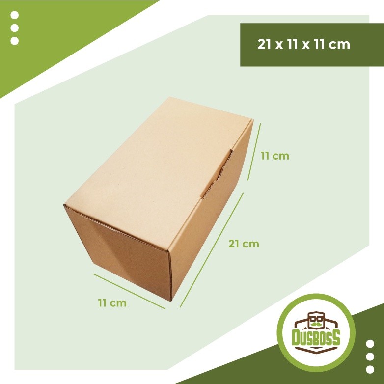 

Kardus karton uk.21 x 11 x 11cm - Die Cut - Kotak kue / cake / roti / aksesoris / dll