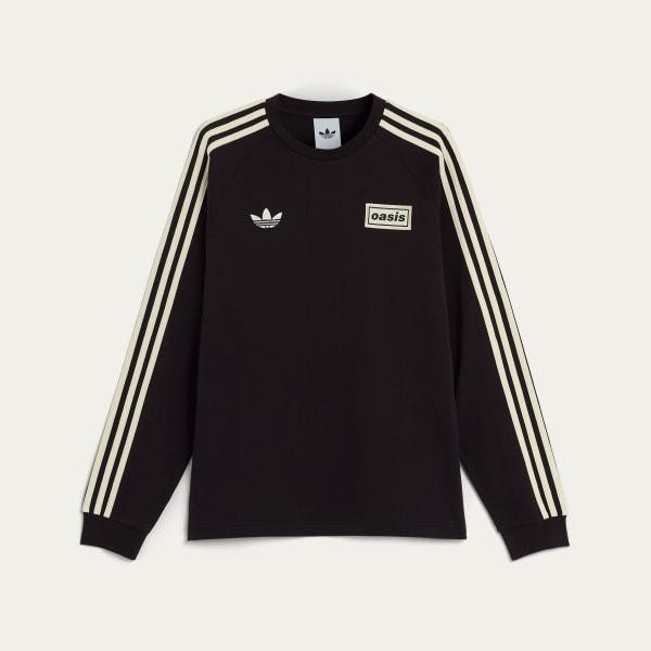 Adidas x Oasis Tour 3-Stripes Longsleeve Tee Black KT3428