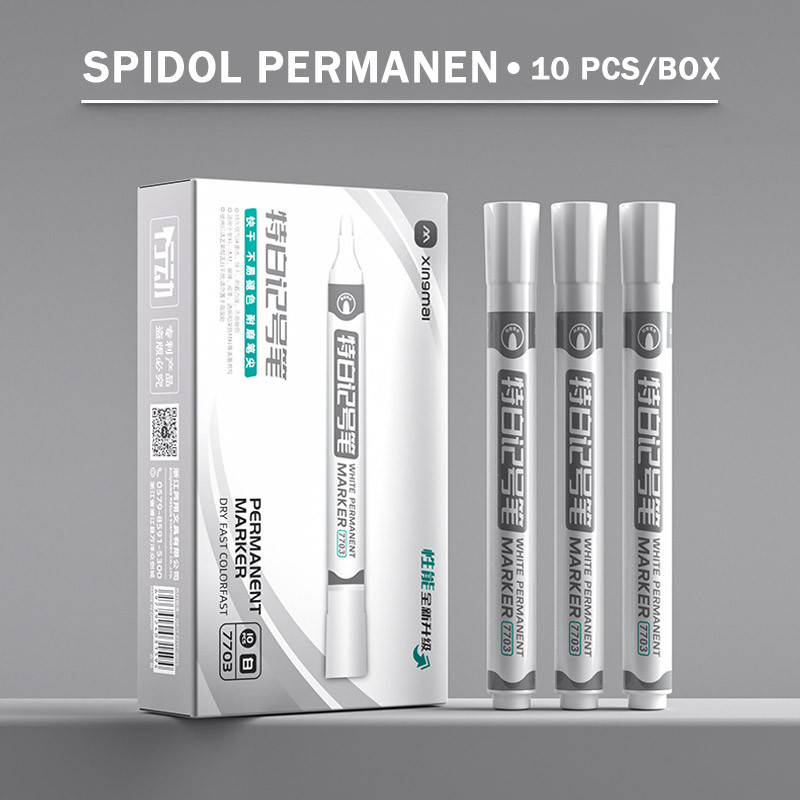 

Spidol Putih Permanen Tahan Air / Permanent Maker Waterproof Spidol Putih dan Hitam Multifungsi