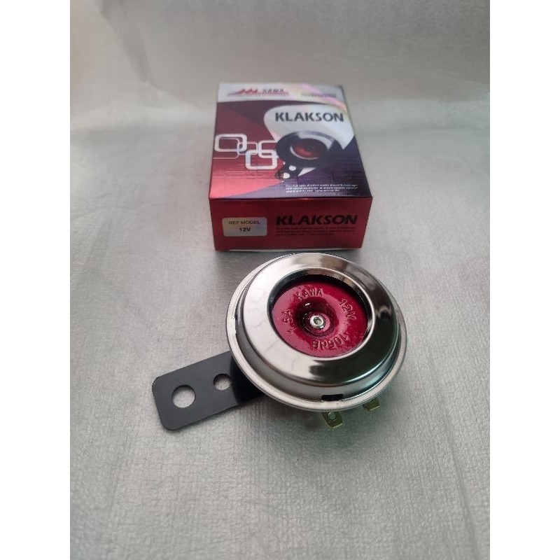 KLAKSON MOTOR 12V MODEL KLASIK GRAND, SUPRA, KARISMA, BEAT, VARIO, MIO, JUPITER, SMASH (CHROME-MERAH