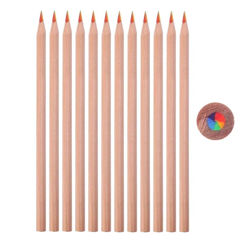 

1-12Pcs Rainbow Colored Pencils For Kids Adults Drawing Coloring Sketching Art Supplies Stationary Wooden Multicolored Pencils