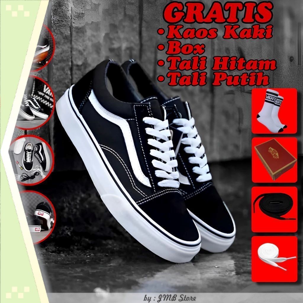 Sepatu Keren Kekinian Sekolah Anak SD SMP SMA / SEPATU OLD SKOOL OLD SCHOOL PRIA WANITA SEPATU SEKOL