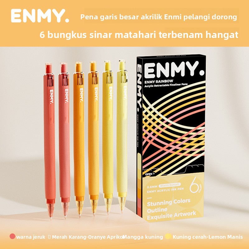 

Ay00! Pensil Marker Akrilik ENMY Profesional Ujung 0.6mm Cepat Kering dan Tahan Air Cocok untuk Seni