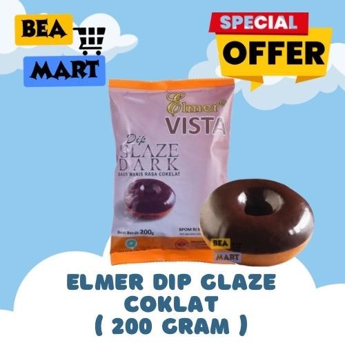 

Elmer Dip Glaze COKLAT 200gr | Selai Donut Donat Cokelat / Topping Saus Dessert 200 gram gr