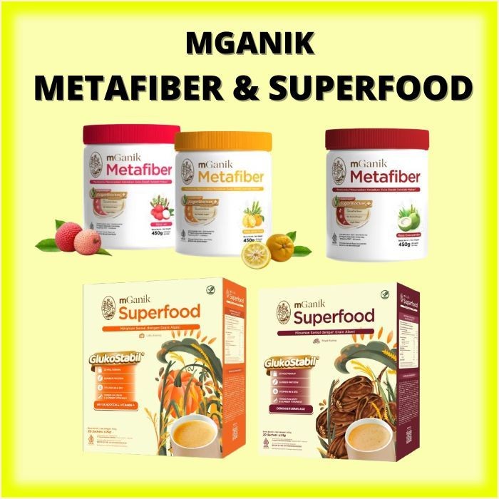 

MGANIK METAFIBER MULTIGRAIN 450GR JERUK / LYCHEE META FIBER SUPLEMEN SERAT DIABETES