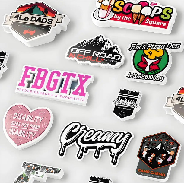 

Customized high-quality self-adhesive digital printing waterproof vinyl base raised die-cutting label stickers