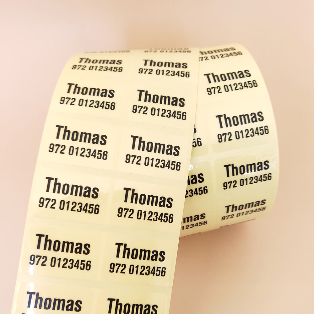 

150pcs Transparent Waterproof Name Sticker Custom Personalized Self-adhesive Kids School Label Child Stationery Tag In Hebrew