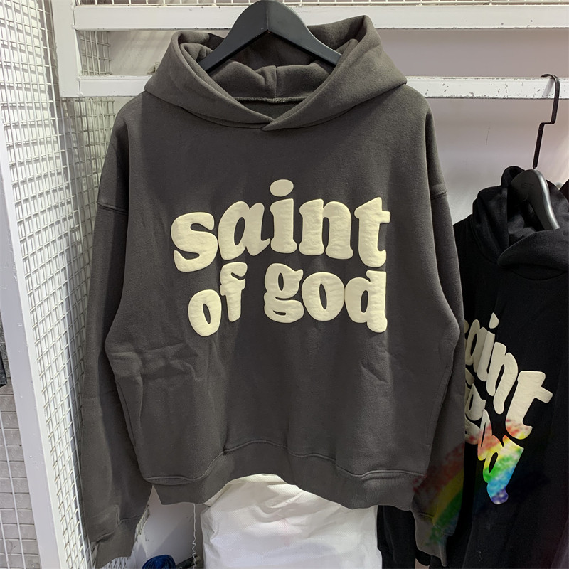 Vintage CPFM Saint Of God Hoodie Men Women Puff Print Sweatshirts Oversize Pullovers Hooded