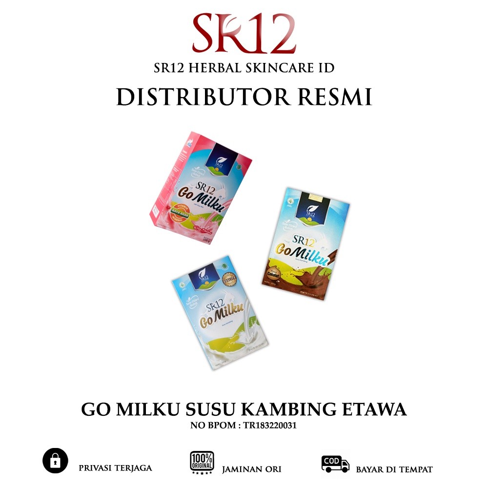 

[TANPA GULA] Susu Kambing Etawa Bubuk GOMILKU SR12 GO MILKU BPOM Plus Madu Daun Kelor Ikan Gabus