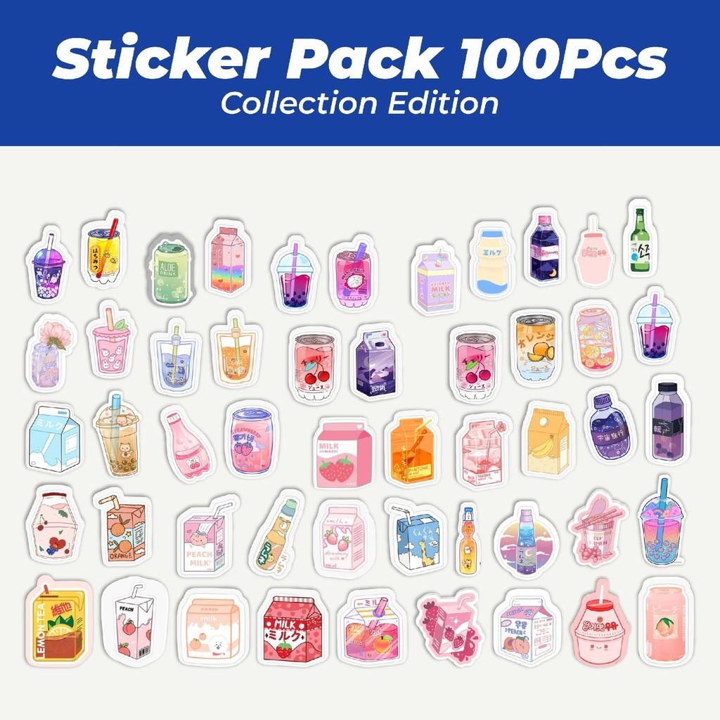 

Hot Stiker Minuman Segar Lucu Anti Air Stikers Berperekat Waterproof Sticker Decal Buat Motor Helm Buku Journal Koper Casing HP Laptop Botol Minum