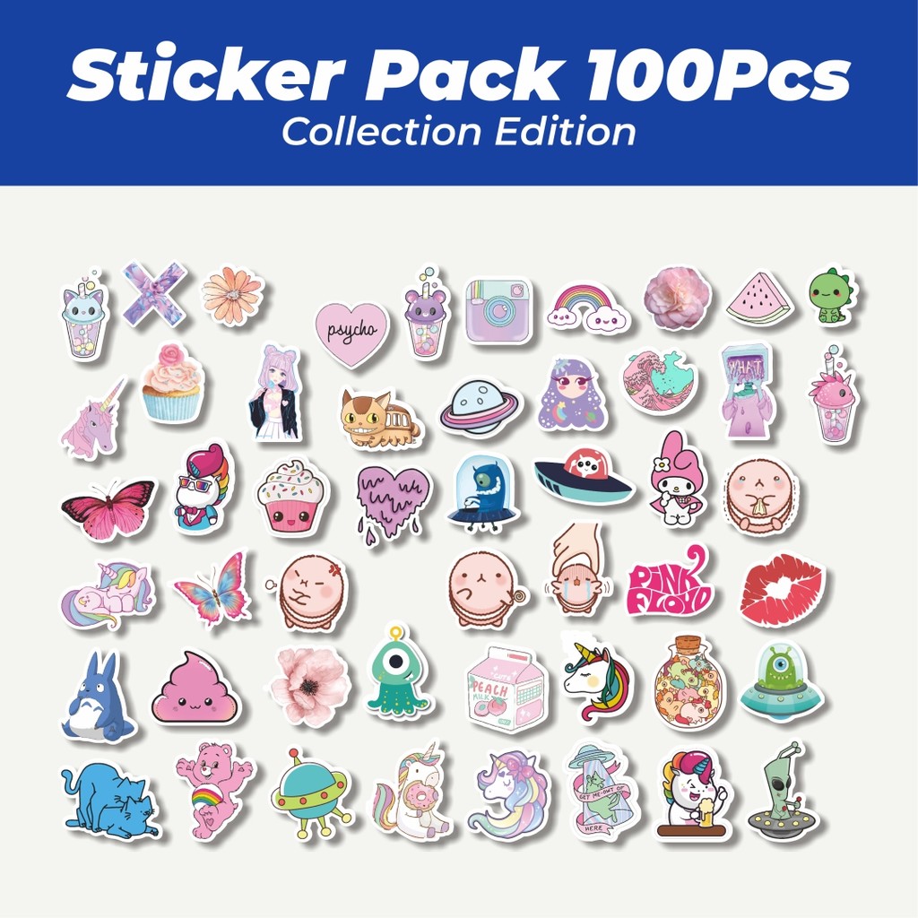

Hot Stiker Pastel Art Lucu Anti Air Stikers Berperekat Waterproof Sticker Decal Buat Motor Helm Buku Journal Koper Casing HP Laptop Botol Minum
