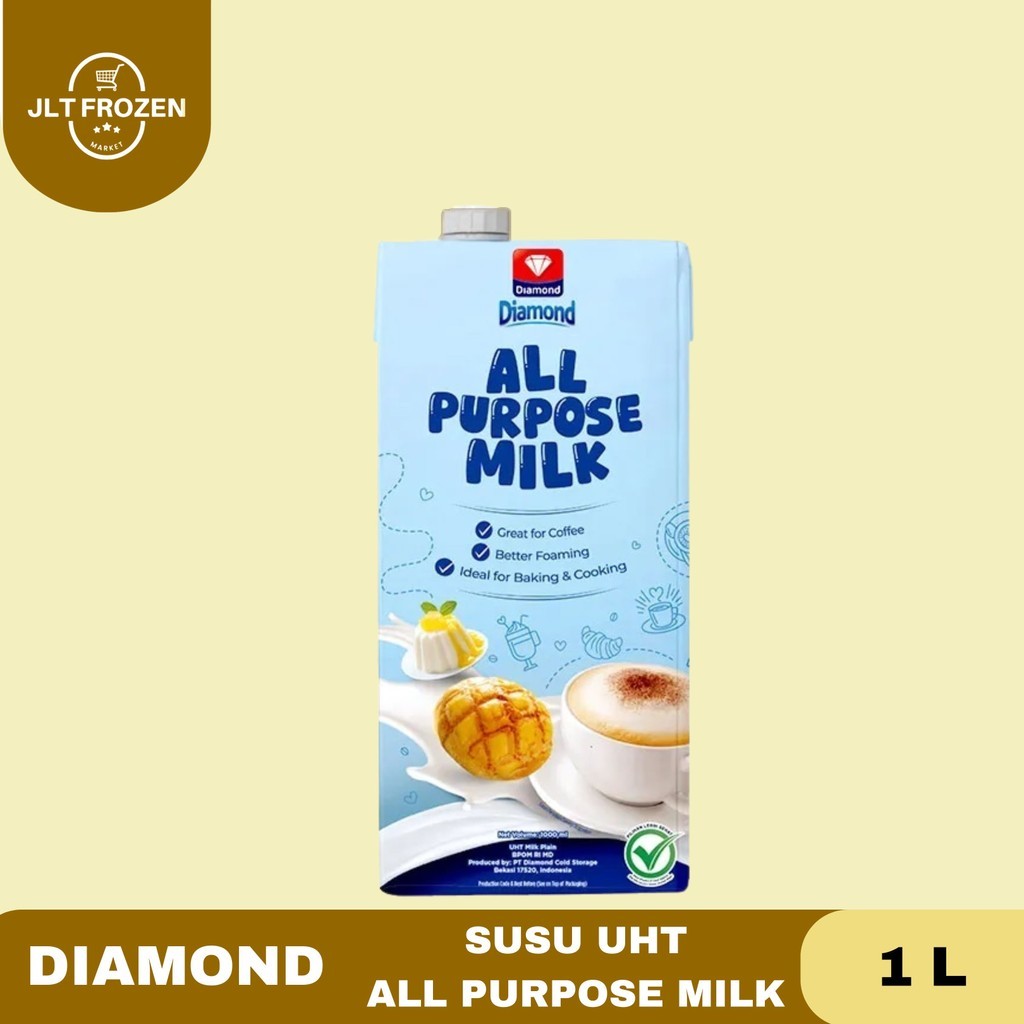 

Diamond Uht Milk All Purpose / Rasa Full Cream Barista Blend 1 Liter