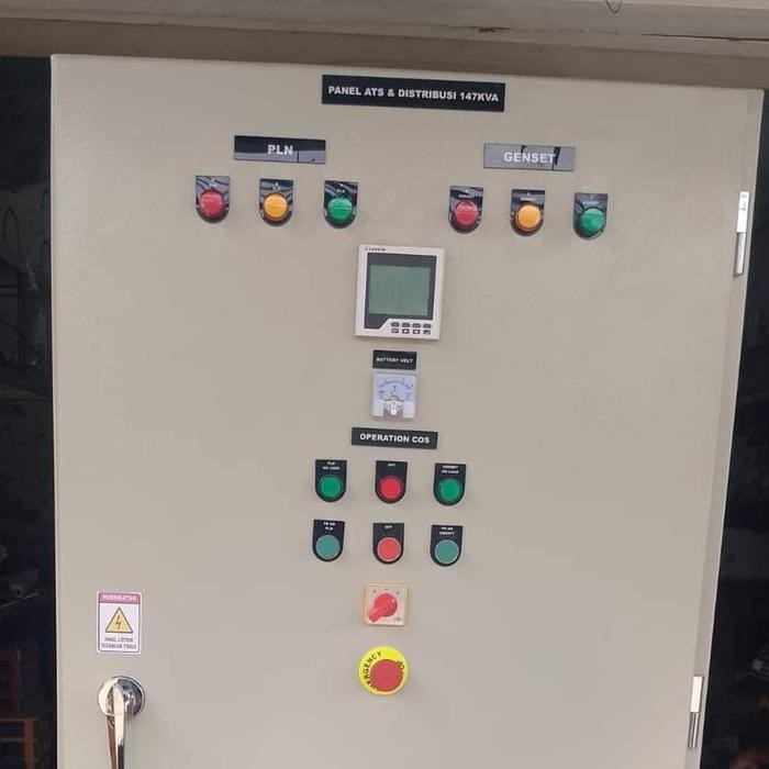 PANEL ATS & DISTRIBUSI 147 KVA ARUS PLN-GENSET BERGARANSI