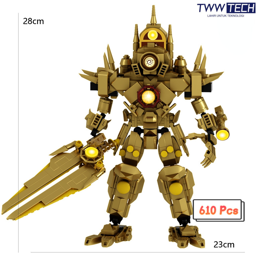 TWW Skibidi Toilet/Titan TV Man/Titan TV Man Murah/Titan TV Man Upgrade/Model Building Blocks Mainan