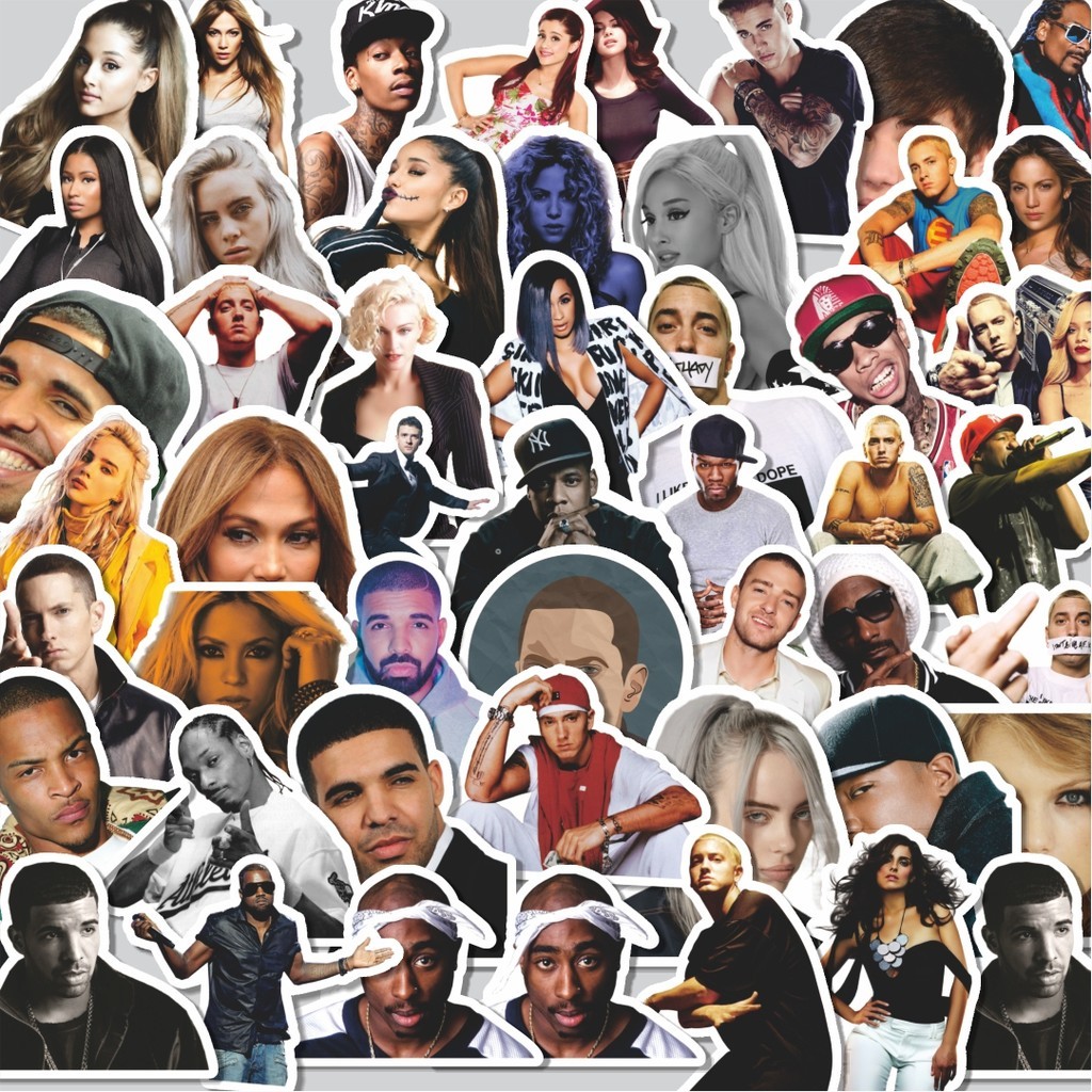 

Stiker Cutting Pack Stiker Artis Musik Hip Hop Isi 100Pcs Series Aesthetic Lucu Keren Untuk Koper Bahan Vynil