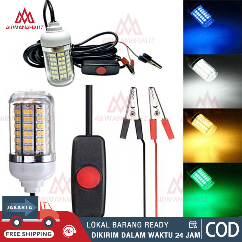 Lampu bawah air Persediaan Menarik Ikan Lampu LED Dalam Air Umpan Ikan Umpan Cahaya untuk Memancing 