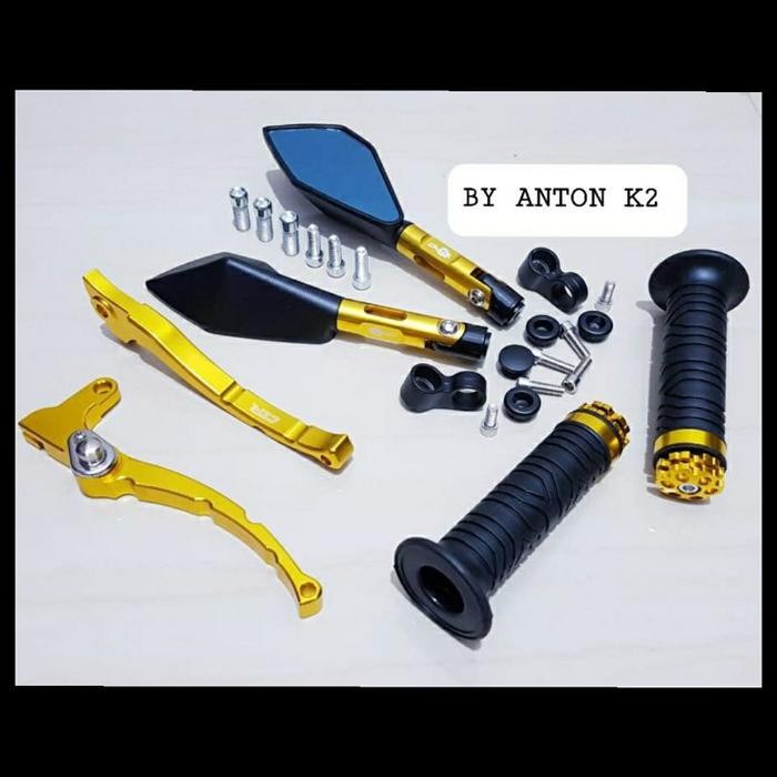 HANDLE REM/HANDFAT/SPION TOMOK CNC PAKET3 VARIASI MOTOR AEROX 155-LEXI - Gold, AEROX 155