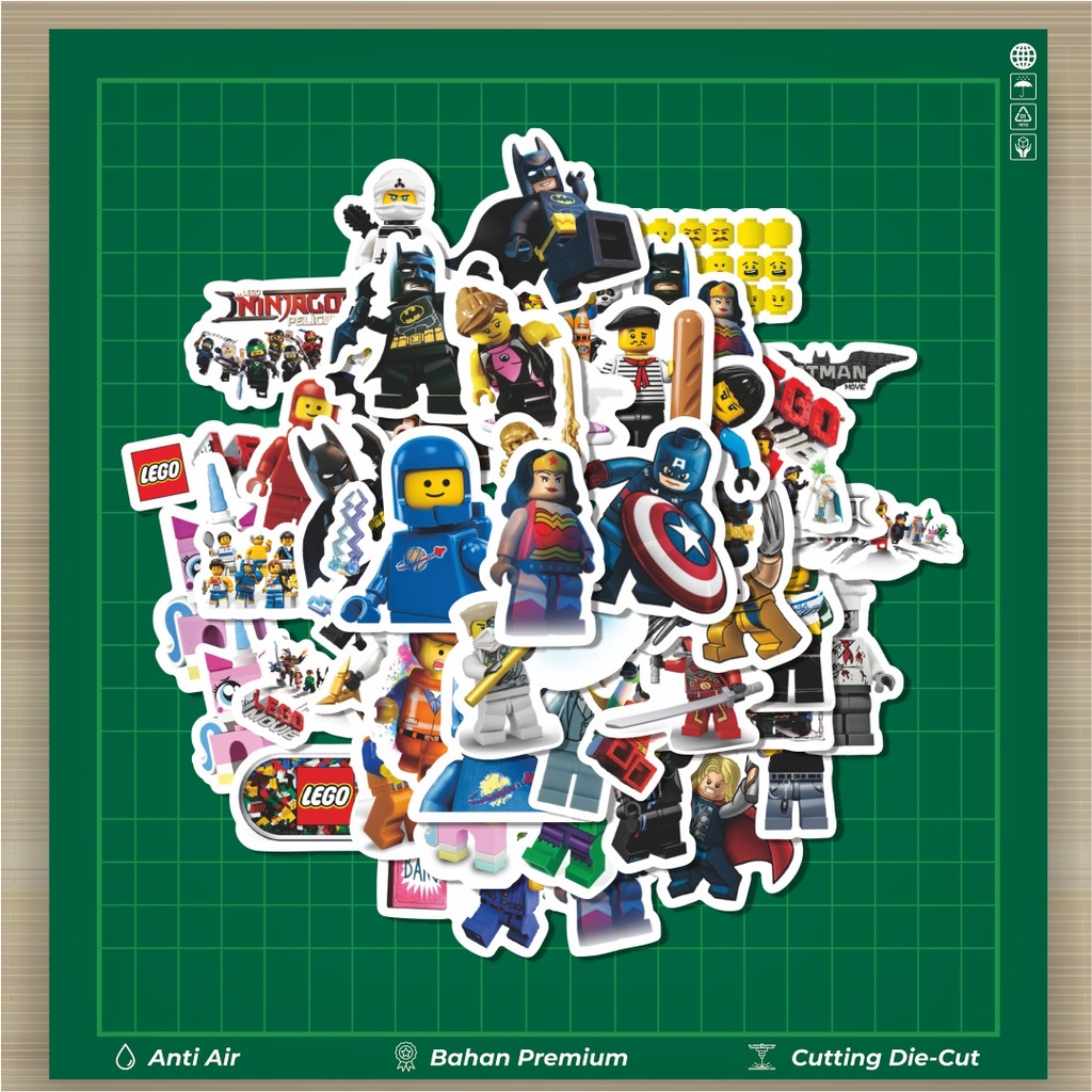 

HOT 50 PCS STIKER Sticker Kartun The Lego Movie Sticker Stiker Fashion Cars Decal Dingin Kartu Album Custom Vinyl Anti Air- Sticker Aesthetic Buku Journal Koper Casing HP Tablet Laptop Helm Motor Botol Minum