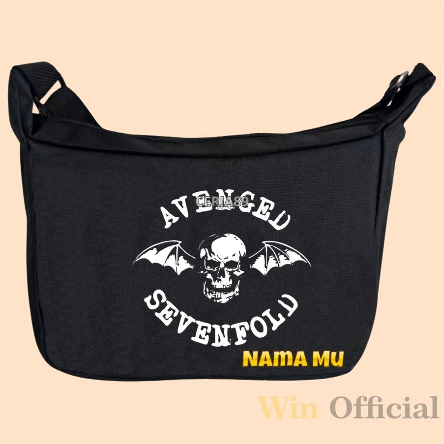 Tas Selempang Tas Serut Band Metal Avenged Sevenfold Tas Selempang Serut Anak dan Remaja Trendy Terb